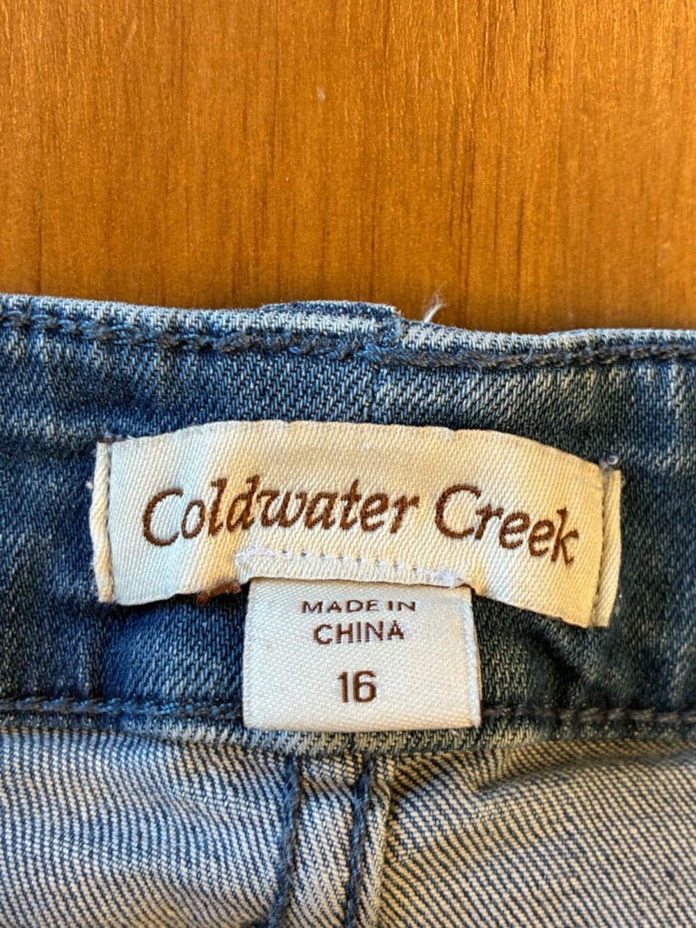 Coldwater Creek Classic Blue Straight-Leg Jeans with Raw Hem - Picture 4 of 8